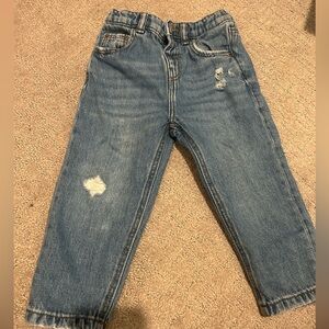 Zara Size 18-24M toddler girls’ distressed blue jeans